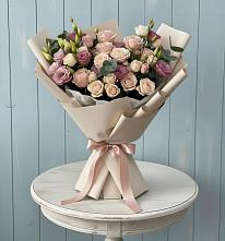 Букет цветов из:  Розы и Лизиантусы в Кабаново