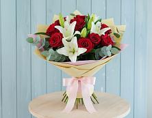 Букет цветов из:  Лилии и Розы в Кабаново