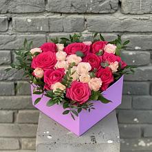 Цветочная композиция из Розы в коробке в Кабаново