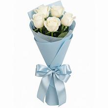 Букет 5 Белых роз Проуд в Кабаново
