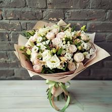 Букет цветов из:  Альстромерии, Розы и Хризантемы в Кабаново