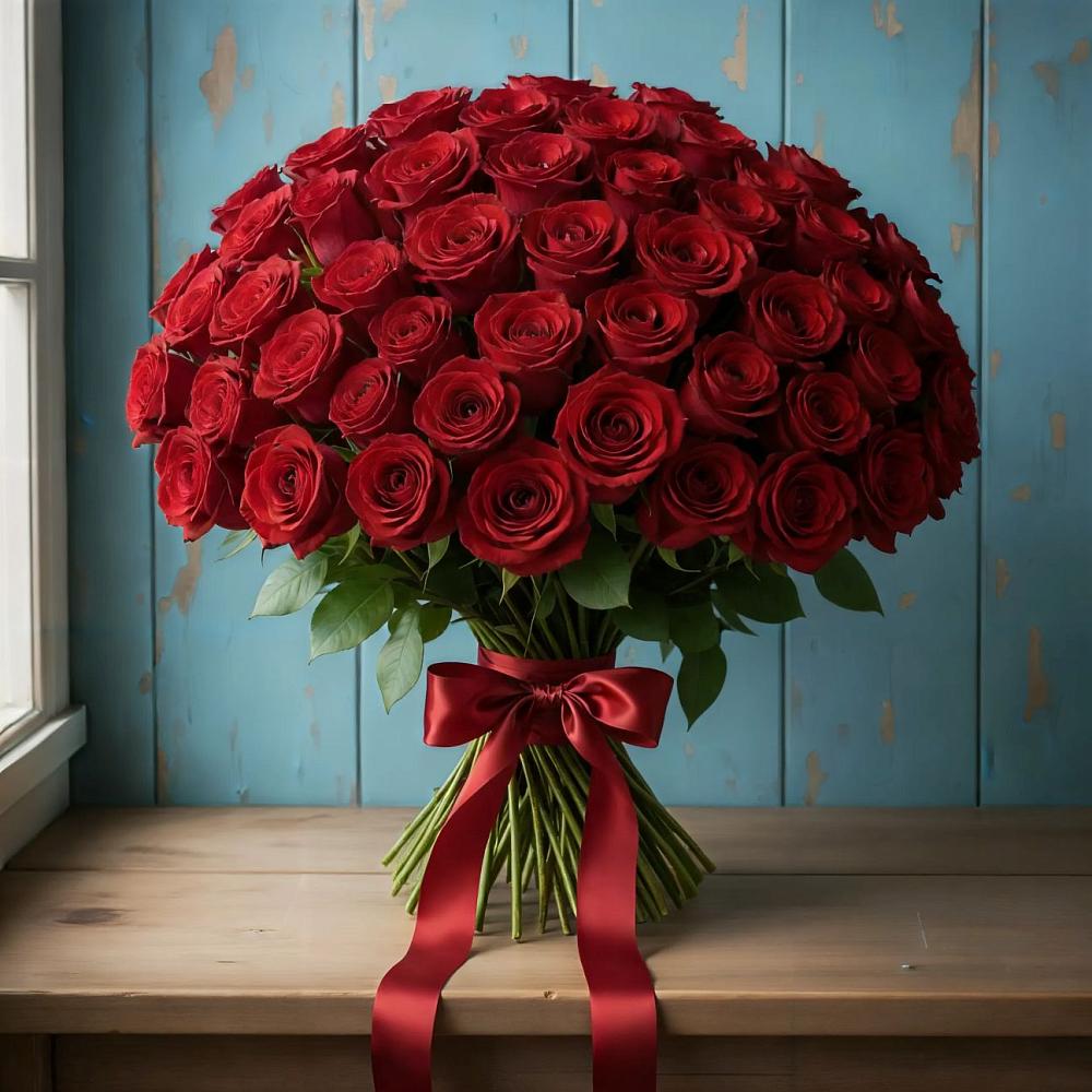 Букет Красные розы Блэк Меджик в Кабаново