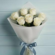 Букет 7 Белых роз Эдлесс Лав в Кабаново