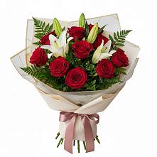 Букет цветов из:  Лилии и Розы в Кабаново