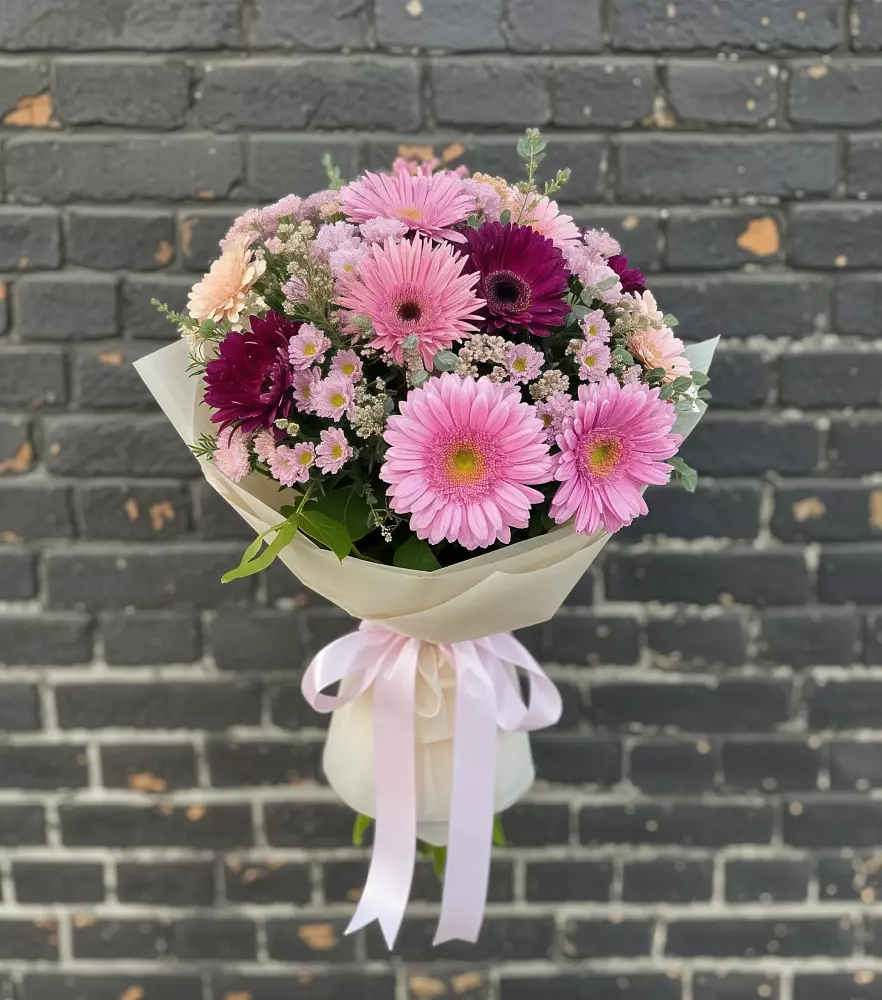 Букет цветов из: Герберы и Хризантемы в Кабаново