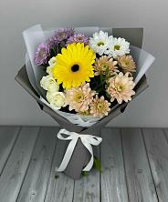Букет цветов из:  Розы, Герберы и Хризантемы в Кабаново