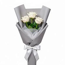 Букет 3 белые розы #REPLACE_PRED# Кабаново