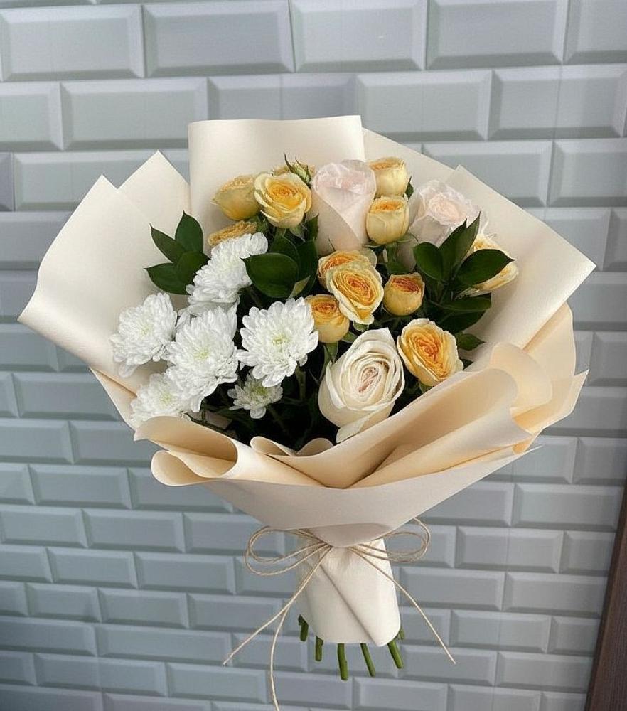 Букет цветов из: Розы и Хризантемы в Кабаново