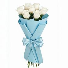 Букет 7 белых роз Проуд в Кабаново