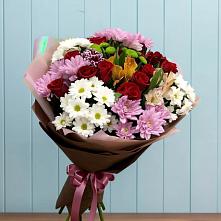 Букет цветов из:  Розы, Хризантемы и Альстромерии в Кабаново