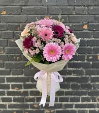 Букет цветов из:  Герберы и Хризантемы в Кабаново