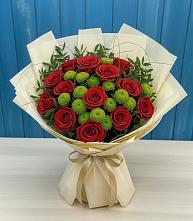 Букет цветов из:  Розы и Хризантемы в Кабаново