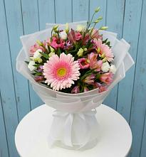 Букет цветов из:  Герберы, Альстромерии и Лизиантусы в Кабаново