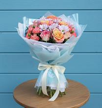 Букет цветов из:  Хризантемы и Розы в Кабаново