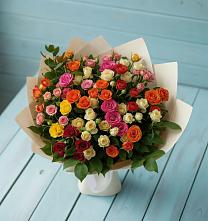 Букет Микс из разноцветных кустовых роз #REPLACE_PRED# Кабаново